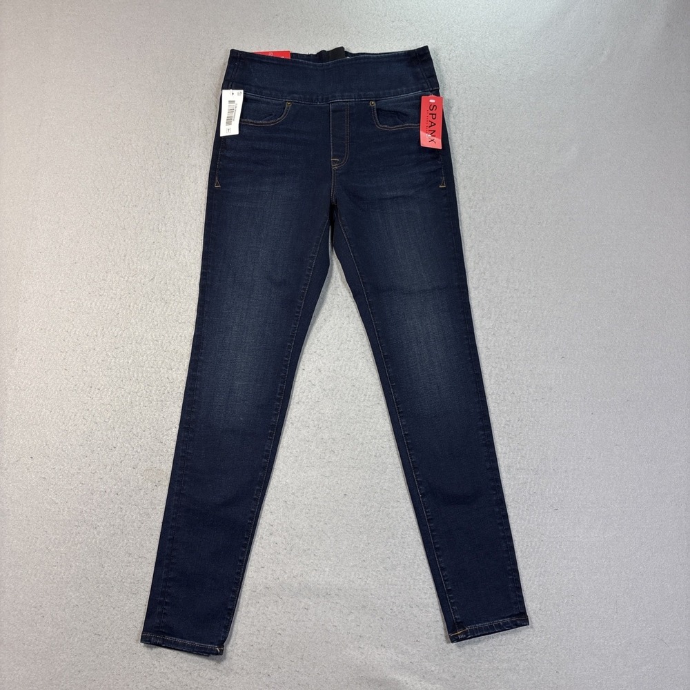 Spanx Signature Waist Skinny Jean Women 27 Blue Dark Wash High Rise Stretch NWT